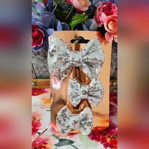 Sequin custom hair bow